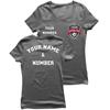 lepni.me Women's Football Shirt with Your Favourite Club Emblem Personalized Name and Number Custom Jersey Flag Badge Sport (S Graphite Multi Color) view 1
