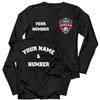 lepni.me Mens Football Shirt with Your Favourite Club Emblem Personalized Name Number Custom Jersey Flag Badge Sport Season (XXL Black Multi Color) view 1