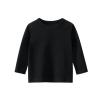 Toddler Kids Girls Boys Long Sleeve Basic T Shirt Casual Tees Shirt Tops Solid Color Tops for Kids (Black, 2-3 Years) view 1