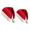 Anlaey Long Santa Hat 2 pcs Knitted Baby Parent-Child Christmas Hats Winter Crochet Xmas Stocking Hat for Kids Adults view 1