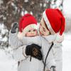 Anlaey Long Santa Hat 2 pcs Knitted Baby Parent-Child Christmas Hats Winter Crochet Xmas Stocking Hat for Kids Adults view 3