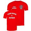 lepni.me Mens Football Shirt with Your Favourite Club Emblem Personalised Name Number Custom Jersey Flag Badge Sport Season (XXL Red Multi Color) view 1