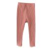 Infant Newborn Baby Girls Ribbed Solid Lace Edge Pants Trousers Leggings Girls Athletic Clothes (Pink, 0-6 Months) view 1
