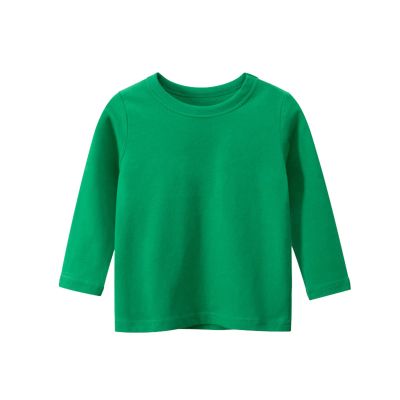 Toddler Kids Girls Boys Long Sleeve Basic T Shirt Casual Tees Shirt Tops Solid Color Tops for Kids (Green, 3-4 Years)