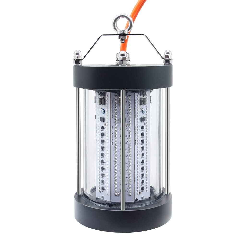 NP LED Night Fishing Light Underwater Night Fishing Attraction searchlight 110v/220v Underwater Fishing searchlight 75000lm Green Diving Fishing Attraction Light 1000W