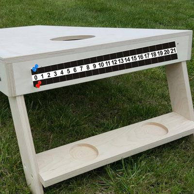 New valley warbler Cornhole Game Hard Metal Steel Durable Scoreboard with Magnetic Score Keepers for Cornhole Boards, Easy to Installation, 17.3" L x 1.97" W (one scoreboards)