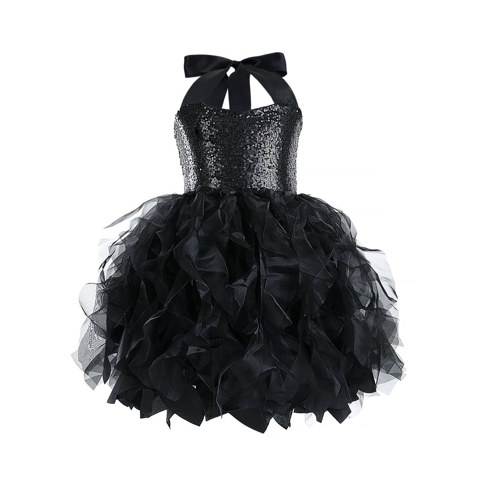 Black Tutu Dress for Girls Sequin Tulle Fairy Sneaker Ball Dresses for Toddler Kid Little Girl Fancy Sparkly Princess Mommy and Me Formal Dresses Easter Graduation Birthday Outfit Size 9-10T