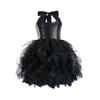 Black Tutu Dress for Girls Sequin Tulle Fairy Sneaker Ball Dresses for Toddler Kid Little Girl Fancy Sparkly Princess Mommy and Me Formal Dresses Easter Graduation Birthday Outfit Size 9-10T view 1