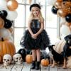 Black Tutu Dress for Girls Sequin Tulle Fairy Sneaker Ball Dresses for Toddler Kid Little Girl Fancy Sparkly Princess Mommy and Me Formal Dresses Easter Graduation Birthday Outfit Size 9-10T view 3