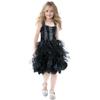 Black Tutu Dress for Girls Sequin Tulle Fairy Sneaker Ball Dresses for Toddler Kid Little Girl Fancy Sparkly Princess Mommy and Me Formal Dresses Easter Graduation Birthday Outfit Size 9-10T view 4
