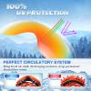 EXP VISION Kids Ski Goggles Anti-Fog Over Glasses Child Snowboard Goggles with UV Protection, Double-Layer Lenses Snow Goggles for Boys Girl Youth (Orange Frame/Red Lens) view 3