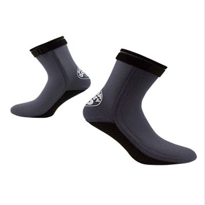 Bestgift Men's 3mm Flexible Anti Slip Warm Diving Wetsuits Water Fin Sock Gray S