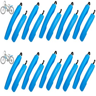 TXMACHINE Sports Outdoors Cycling fenders 24inch,26inch Bicycle Bike Front Rear Mud Guard Fenders Bike Fender for MTB Bike Mudguard (Blue, 10 Set)
