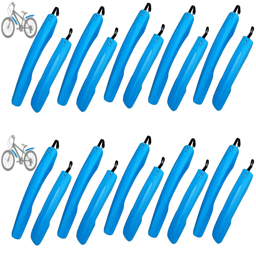 TXMACHINE Sports Outdoors Cycling fenders 24inch,26inch Bicycle Bike Front Rear Mud Guard Fenders Bike Fender for MTB Bike Mudguard (Blue, 10 Set)
