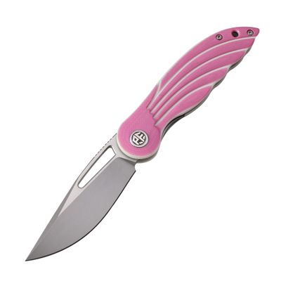 Petrified fish PFE06 Nightingale,3.07" 14C28N Blade,87g G10 Handle Front Flipper Liner lock Folding knife (Pink)
