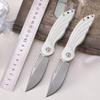 Petrified fish PFE06 Nightingale,3.07" 14C28N Blade,87g G10 Handle Front Flipper Liner lock Folding knife (Pink) view 2