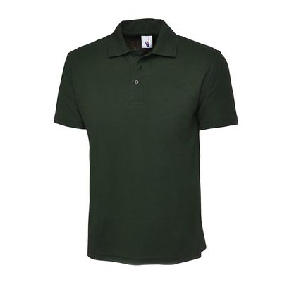 Childs Short Sleeves Casual Slim Fit Collared Shirts Kids Basic Design Sports Tops Bottle Green