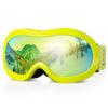EXP VISION Kids Ski Goggles Anti-Fog Over Glasses Child Snowboard Goggles with UV Protection, Double-Layer Lenses Snow Goggles for Boys Girl Youth (Yellow Frame/Gold Lens) view 1