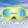 EXP VISION Kids Ski Goggles Anti-Fog Over Glasses Child Snowboard Goggles with UV Protection, Double-Layer Lenses Snow Goggles for Boys Girl Youth (Yellow Frame/Gold Lens) view 2