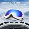 EXP VISION Kids Ski Goggles Anti-Fog Over Glasses Child Snowboard Goggles with UV Protection, Double-Layer Lenses Snow Goggles for Boys Girl Youth (White Frame/Blue Lens) view 4