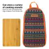 TOPINCN Cooking Utensils Organizer, Pouch Polyester Fabric Camping Cookware Travel Storage Bag, Outdoor Large Space Cookware Kit Bag(A) view 2