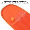 TOPINCN Cooking Utensils Organizer, Pouch Polyester Fabric Camping Cookware Travel Storage Bag, Outdoor Large Space Cookware Kit Bag(A) view 4