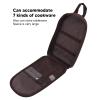 TOPINCN Cooking Utensils, Pouch Polyester Fabric Camping Cookware Travel Storage Bag, Outdoor Large Space Cookware Kit Bag(C) view 3