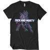 Rick and Morty Officially Licensed Glitch Mens T-Shirt (Black), Medium view 1