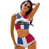 Bikini Dominican Flag Cute Animal Bathing Suit Women's Swimwear Bikini Swimming Costume Tummy Control Swimsuits S view 1