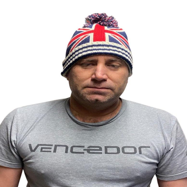 21Fashion Mens UK Flag Beanie Hat Great Britain Flag Print Ski Hat Knitted Warm Beanie Hat One Size