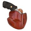 Leather Belt Holster Fits S&W Model 686, 586, 637,10, 19, 60, 66 | Fast Draw | 3 Slot Style | Handmade (Black, S&W 586 4" Barrel) view 1