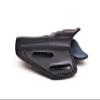 Leather Belt Holster Fits S&W Model 686, 586, 637,10, 19, 60, 66 | Fast Draw | 3 Slot Style | Handmade (Black, S&W Model 10 6" Barrel) view 4