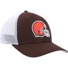 47 Men's Brown/White Cleveland Browns Trophy Trucker Flex Hat view 3
