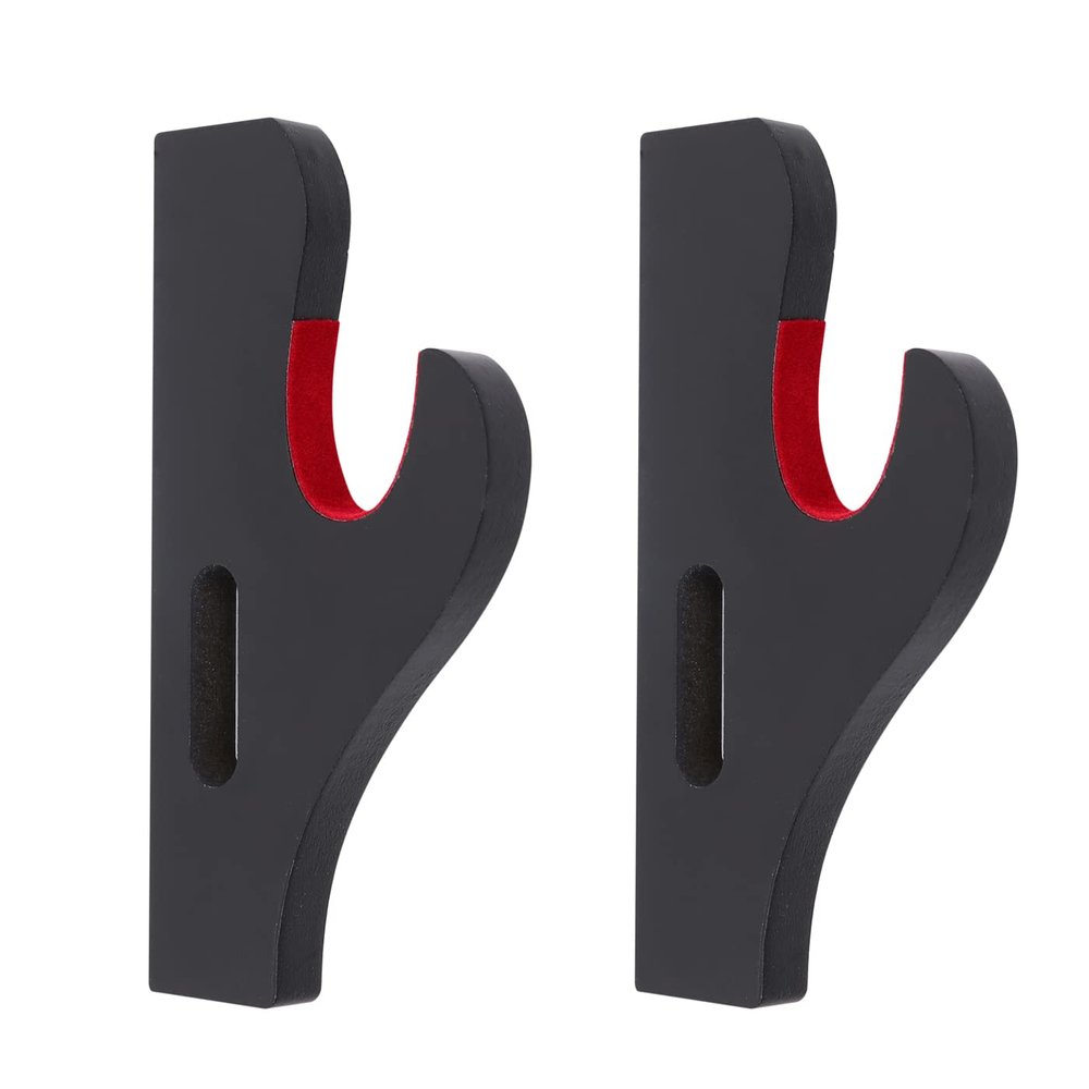 GUIIYLGG Sword Holder Katana Wall Mount 1-Pair Velvet Padded Adjustable Hook Display Stand Samurai Sword Hanger lightsaber Demon Black