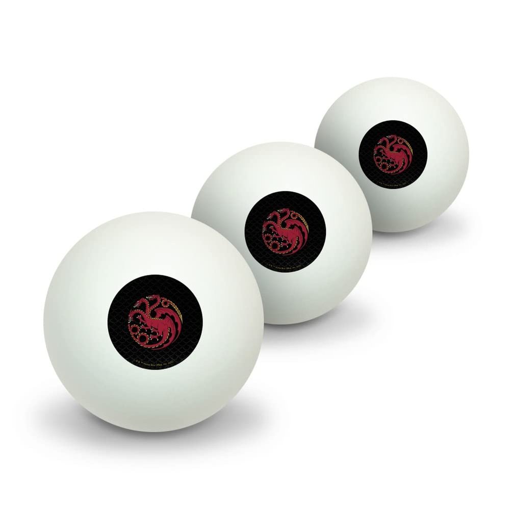GRAPHICS & MORE House of The Dragon Targaryen Sigil Scales Novelty Table Tennis Ping Pong Ball 3 Pack