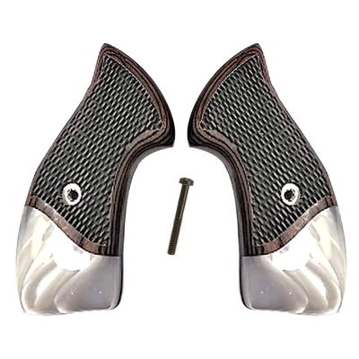 Replacement Grips for All Charter Arms Classic Rosewood & Fire White Pearl Accent