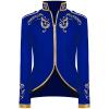 tuduoms Men's Colonial Military Uniform Tailcoat Renaissance Prince Embroidered Jacket Medieval Victorian Regency Costume Blue view 1