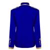 tuduoms Men's Colonial Military Uniform Tailcoat Renaissance Prince Embroidered Jacket Medieval Victorian Regency Costume Blue view 2