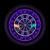 EastPoint Blacklight Dartboard - 18-Inch, 6 Steel Tip Darts - Official Bristle Board for Game Room - Blacklight Ring & Flights for Man Cave Decor - Staple-Free Bullseye for Bar Games view 1