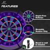 EastPoint Blacklight Dartboard - 18-Inch, 6 Steel Tip Darts - Official Bristle Board for Game Room - Blacklight Ring & Flights for Man Cave Decor - Staple-Free Bullseye for Bar Games view 3