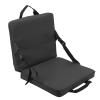Stadium Seat Chair, Practical Portable Lightweight Bleacher Cushions with Back Support & Pocket, Folding Comfort Chair Cushion for Camping, Hiking, Beach, Sport Events, Basketball Court(Black) view 1