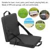 Stadium Seat Chair, Practical Portable Lightweight Bleacher Cushions with Back Support & Pocket, Folding Comfort Chair Cushion for Camping, Hiking, Beach, Sport Events, Basketball Court(Black) view 4