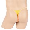 JEsilunmaMY Sexy Thong for Men Bulge Pouch U Convex T-Back Thongs Underwear Solid Color Sexy Lingerie G-String Thong Bikini (Yellow,One Size) view 4