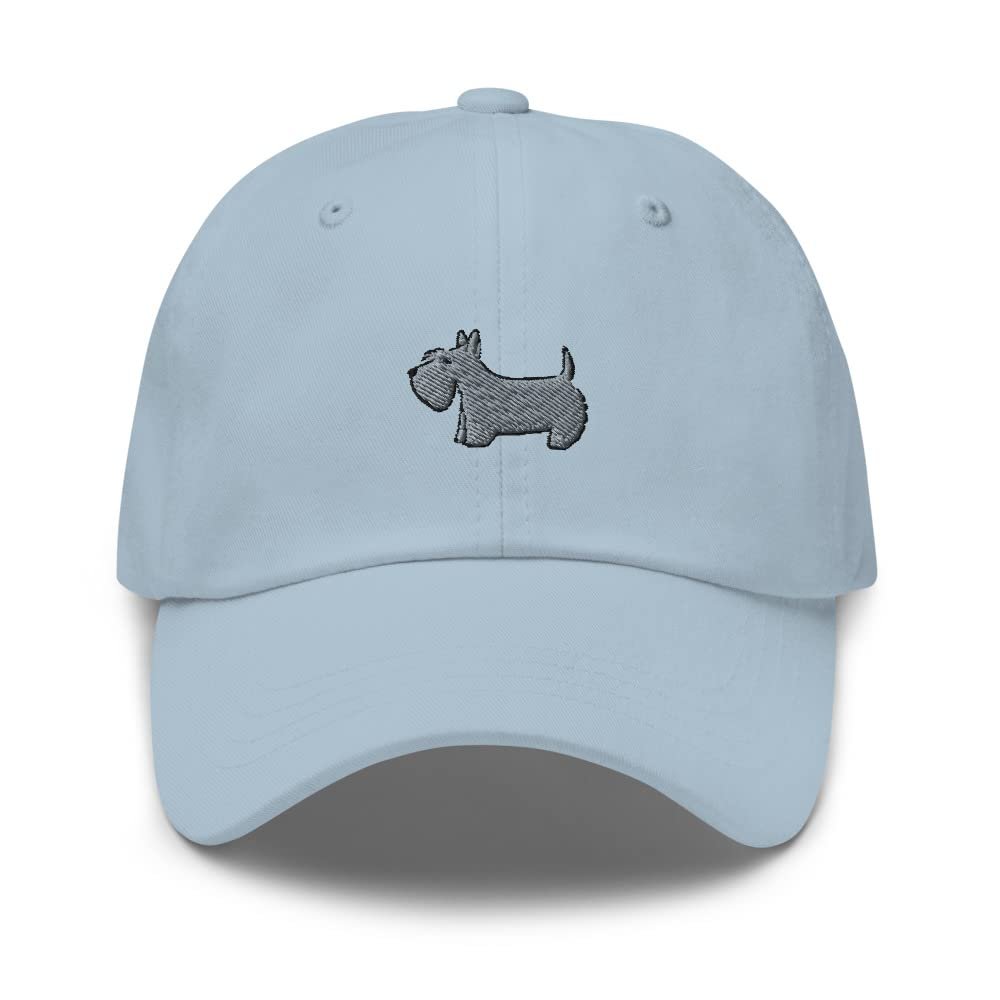 Scottish Terrier hat, Embroidered hat, Scottish Terrier Gifts, Scottish Terrier mom dad hat, Silver Gray.