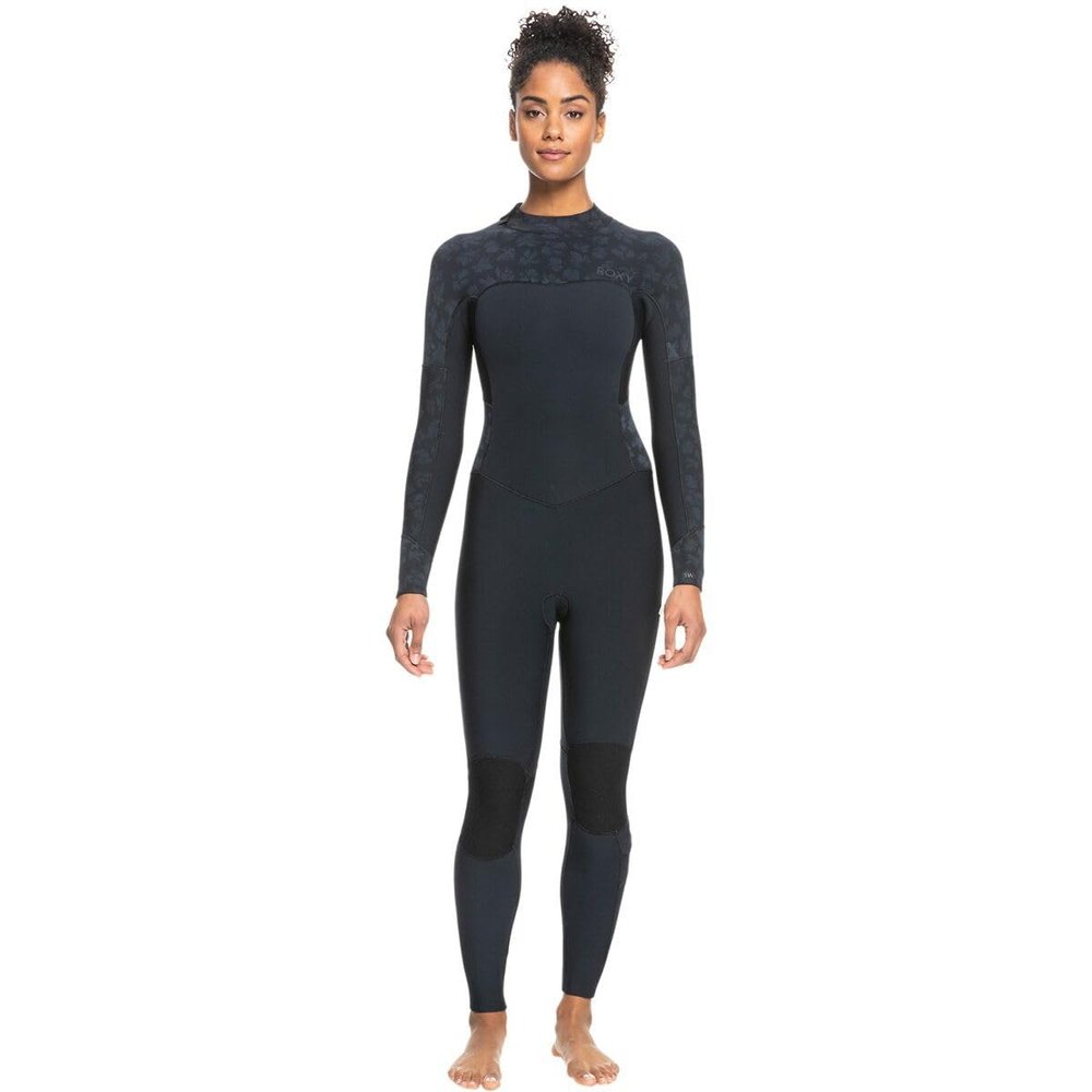 Roxy Womens 4/3mm Swell Series Back Zip Fullsuit Wetsuit - Black | 4