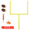 GoSports Football Field Goal Post Set with 2 Footballs and Kicking Tee - Life Sized Backyard Field Goal for Kids and Adults - 6 ft Standard view 1