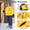 MAGCOMSEN Womens Snowboard Jacket Rain Jacket with Hood Ski Waterproof Insulated Jackets Warm Winter Jackets Yellow 2XL view 4