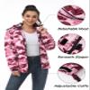 MAGCOMSEN Ski Jackets for Women Waterproof Insulated Snow Jackets Thermal Fleece Lined Winter Coats Pink Camo Windbreaker, M view 4
