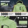 MAGCOMSEN Womens Snow Jacket Waterproof Insulated Ski Jackets Fleece Lined Warm Winter Coats with Hood Windbreaker Light Green S view 3