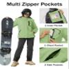 MAGCOMSEN Womens Snow Jacket Waterproof Insulated Ski Jackets Fleece Lined Warm Winter Coats with Hood Windbreaker Light Green S view 4